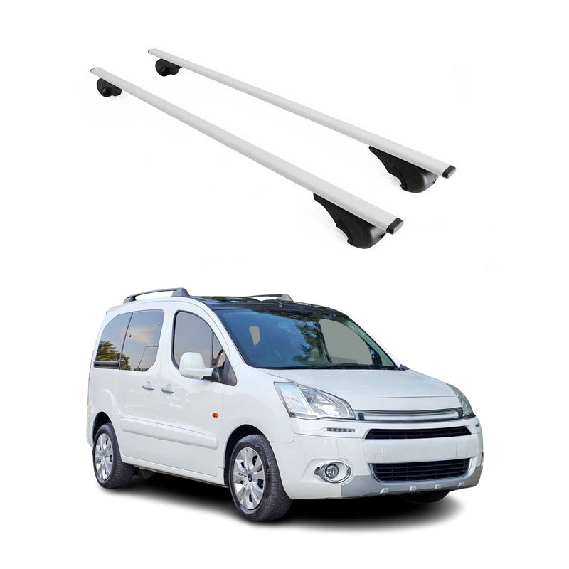 Barres de toit Transversales pour Citroen Berlingo 2008-2018 Fer Argent