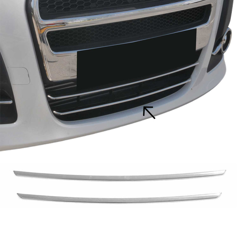 Moulure de Grille de Calandre pour Fiat Doblo 2010-2015 Acier Chromé 2Pcs