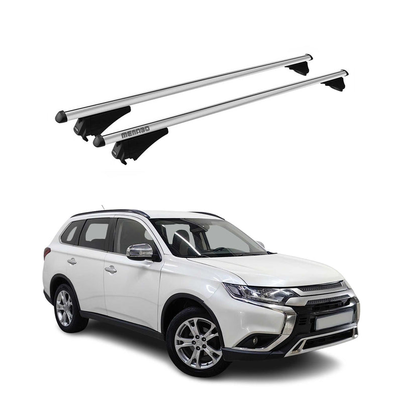 Tiger Barres de toit transversales pour Mitsubishi Outlander 2014-2018 Gris