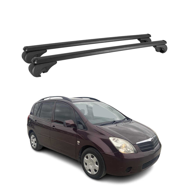 Barres de toit Transversales pour Toyota Yaris Verso 1999-2005 Aluminium Noir