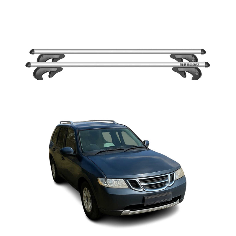 Barres de toit transversales pour Saab 9-7 X 2004-2009 90kg Alu Gris 2x