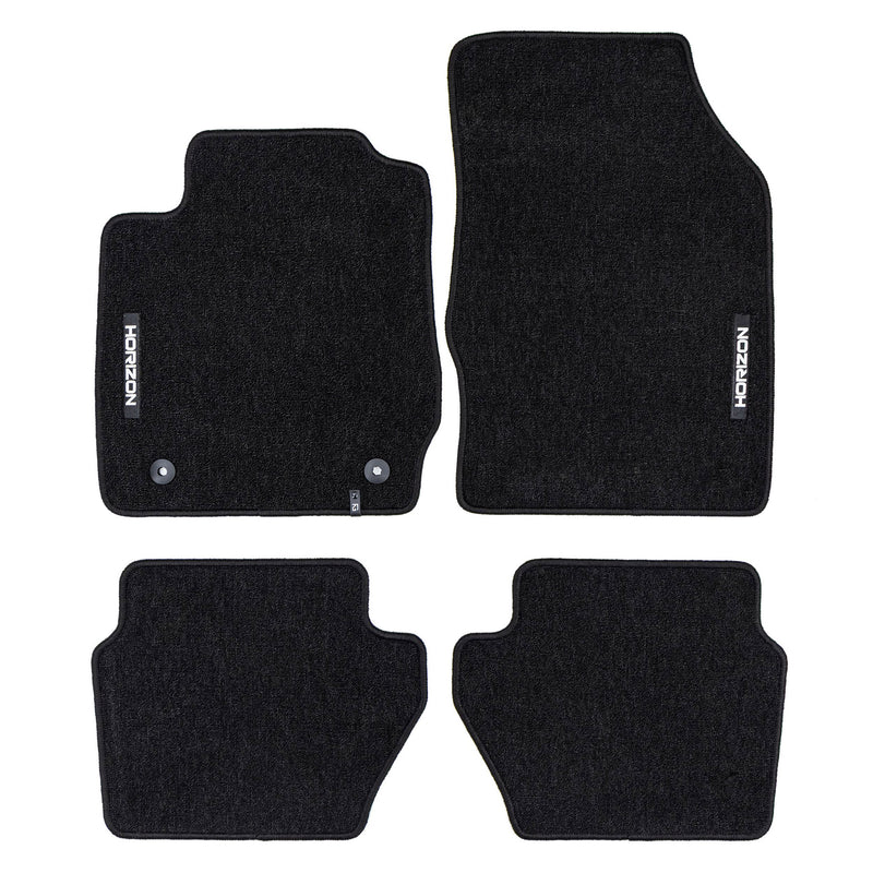 Tapis de Sol de Voiture pour Ford Fiesta mk7 2017-2023 Velours Durable Noir 4Pcs