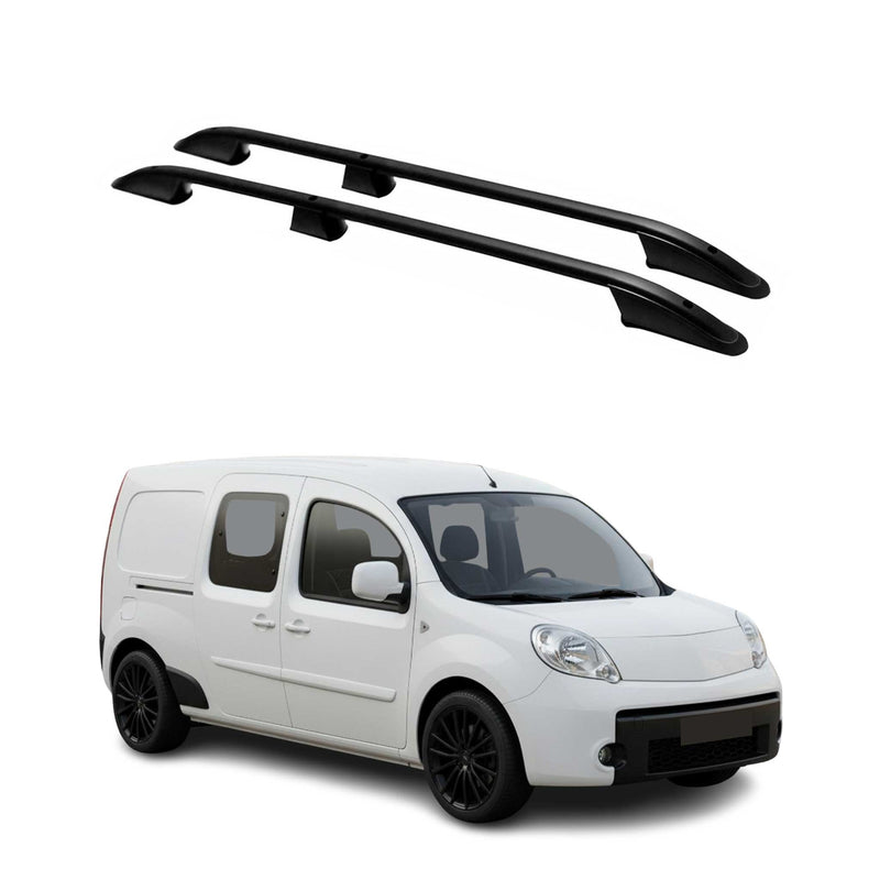 Barres de toit longitudinales pour Renault Kangoo 2008-2021 L2 Long Alu Noir