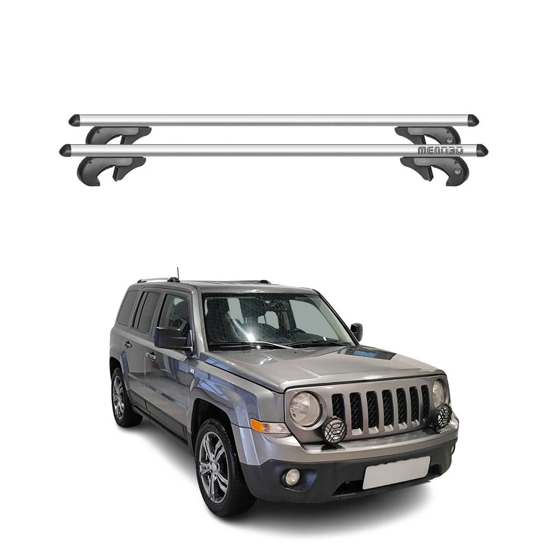 Barres de toit transversales pour Jeep Patriot 2007-2012 90kg Alu Gris 2tlg