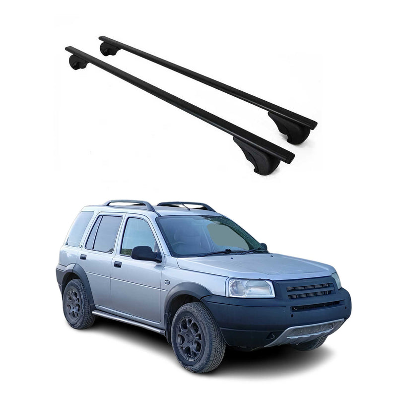 Barres de toit Transversales pour Land Rover Freelander 1997-2007 Fer Noir