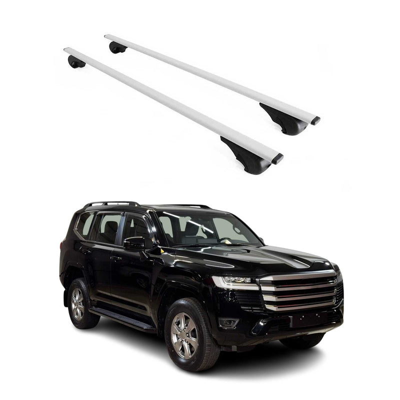 Barres de toit transversales pour Toyota Land Cruiser J250 2024 Gris Fer 2x