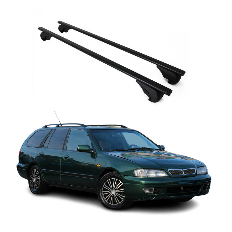 Barres de toit Transversales pour Nissan Primera WP11 1996-2001 Fer Noir