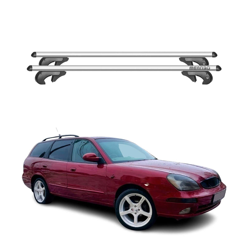 Barres de toit pour Daewoo Nubira Kombi 1997-2003 90kg Aluminium Gris 2x