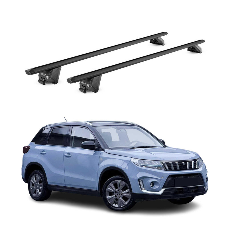 Barres de toit transversales pour Suzuki Vitara LY 2015-2025 Alu Noir ABE
