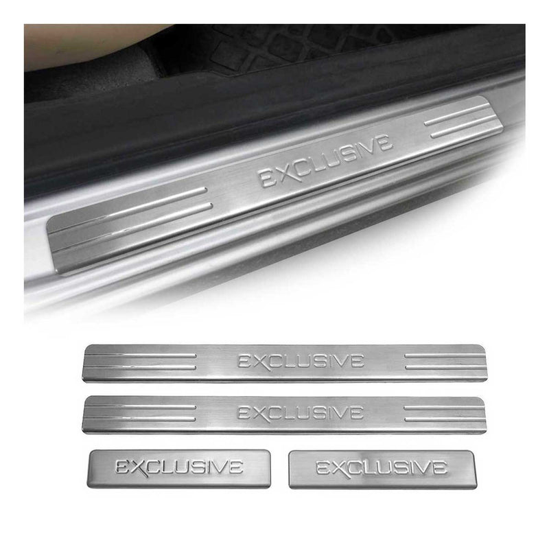 Seuils de porte pour Mazda CX-5 2017-2025 Exclusive en acier inox Chromé