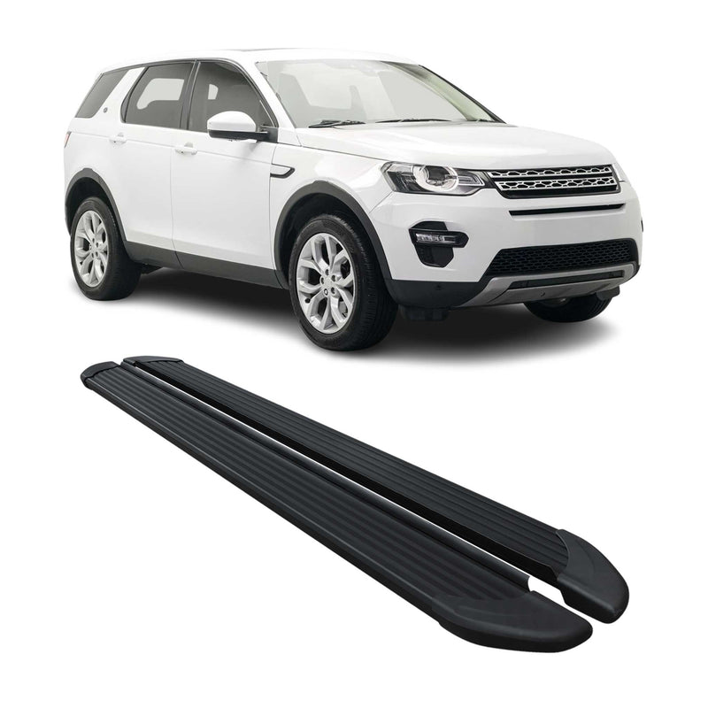 Marchepieds Latéraux pour Land Rover Discovery Sport L550 2014-2020 Noir Alu 2x