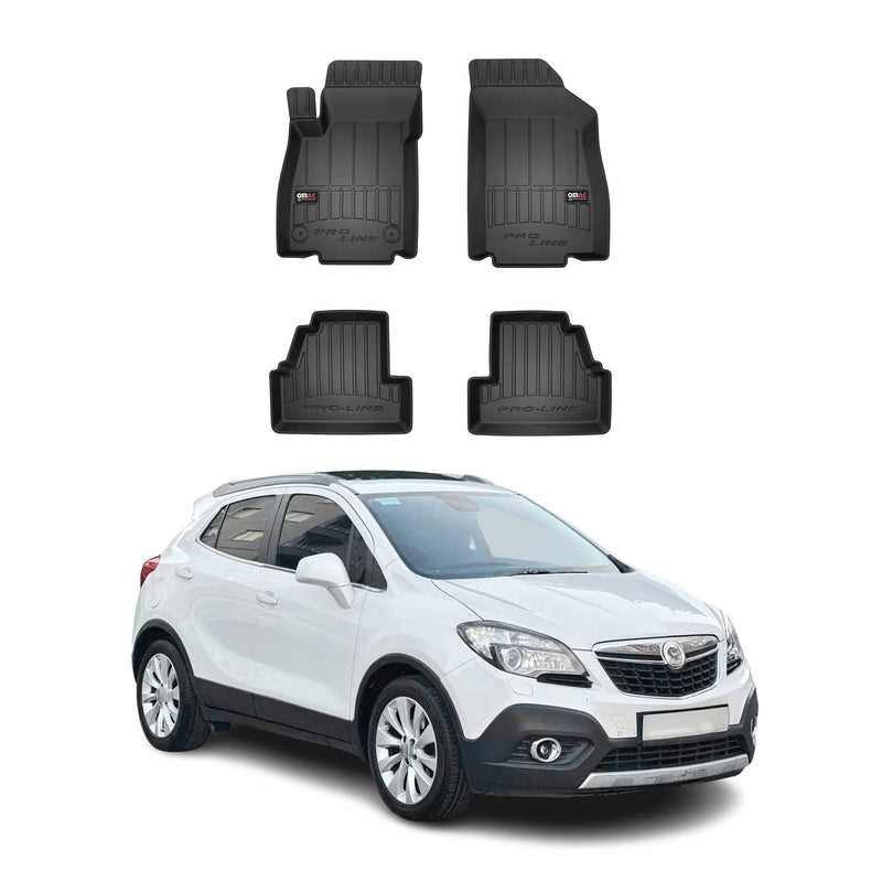 OMAC Tapis de sol en caoutchouc pour Opel Mokka Mokka X 2012-2020 Noir Premium