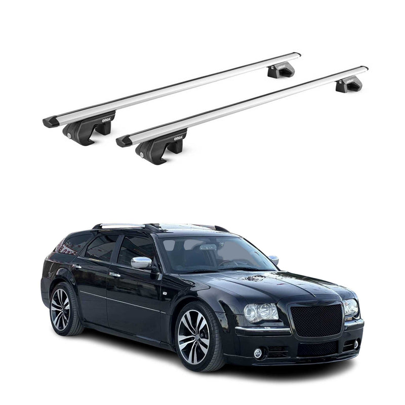 Barres de toit transversales pour Chrysler 300 C SW 2004-2011 5P Alu Gris 2x ABE