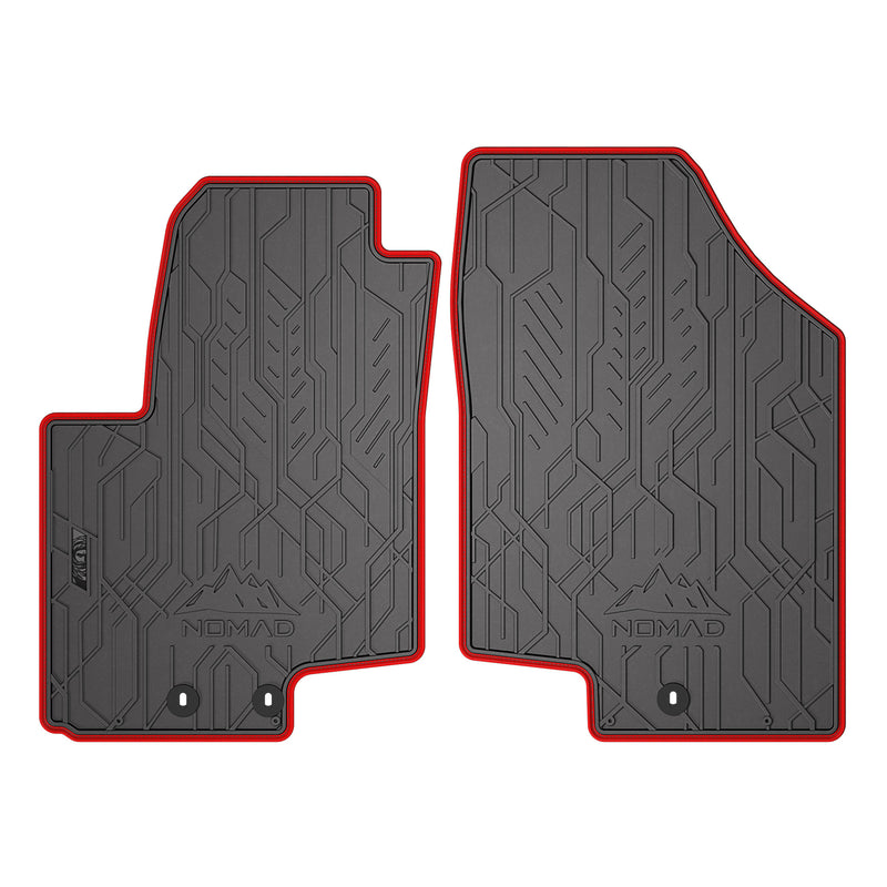 Tapis de Sol de Voiture pour Kia Venga 2009-2019 Caoutchouc Noir-Rogue 2Pcs