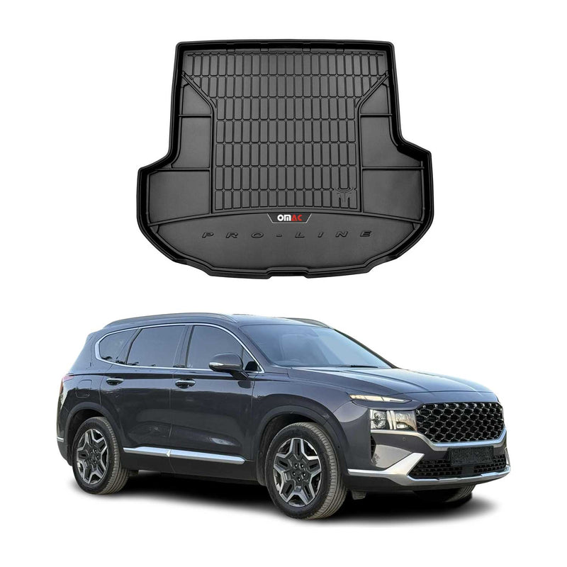 Tapis de Coffre pour Hyundai Santa Fe 2018-2022 TPE Noir