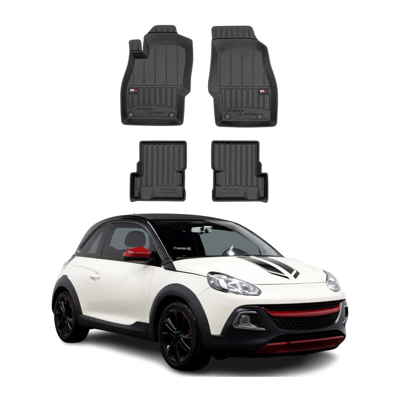 Tapis de Sol pour Opel Adam 2012-2019 Caoutchouc TPE Noir