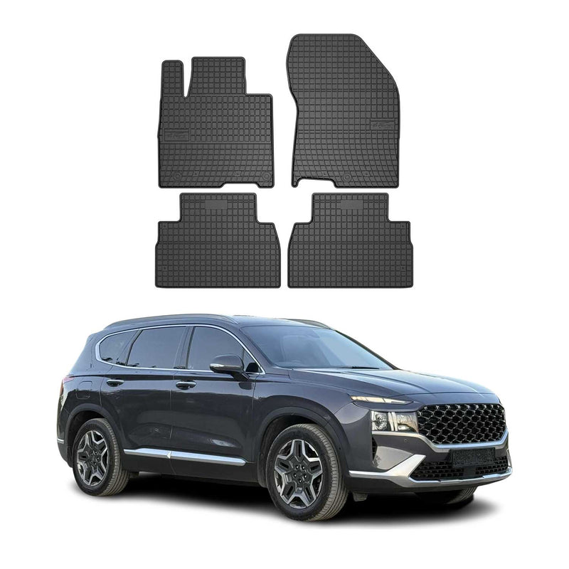 Tapis de Sol pour Hyundai Santa Fe 2018-2022 Caoutchouc Noir
