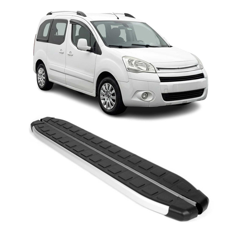 Marchepieds Latéraux pédale pour Citroen Berlingo 2008-18 L1 Alu Noir Gris 2Pcs