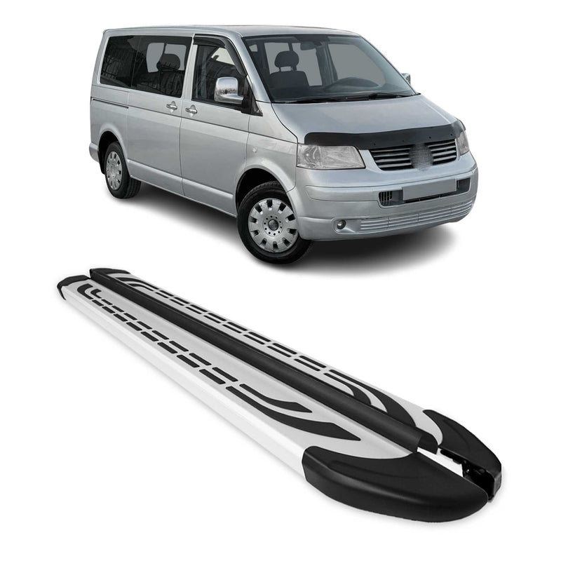Marchepieds Latéraux pédale pour VW Transporter T5 2003-2015 Alu Gris L1 Court