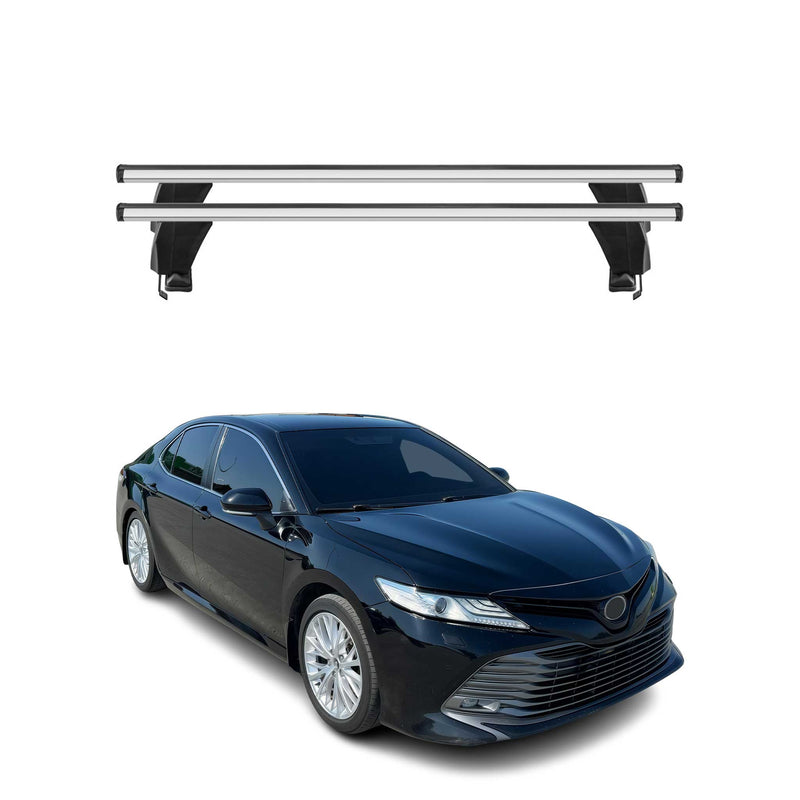 Menabo Barres de toit Transversales pour Toyota Camry XV70 2017-2025 Alu Gris