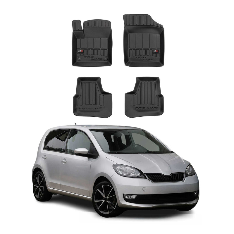 Kit Tapis de Sol et Coffre pour Skoda e-Citigo 2019-2022 TPE Noir