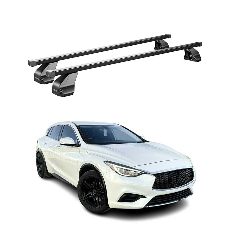 Barres Transversales Menabo pour Infiniti QX30 2016-2019 Noir