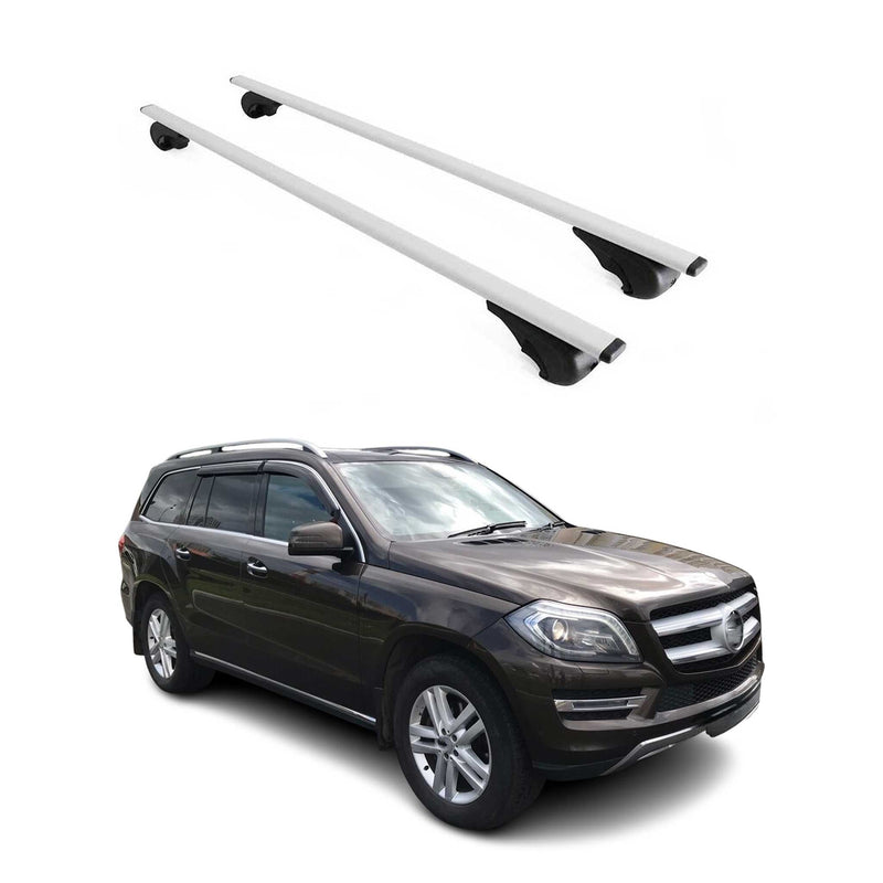 Barres de toit Transversales pour Mercedes GL X166 2012-2016 Fer Argent