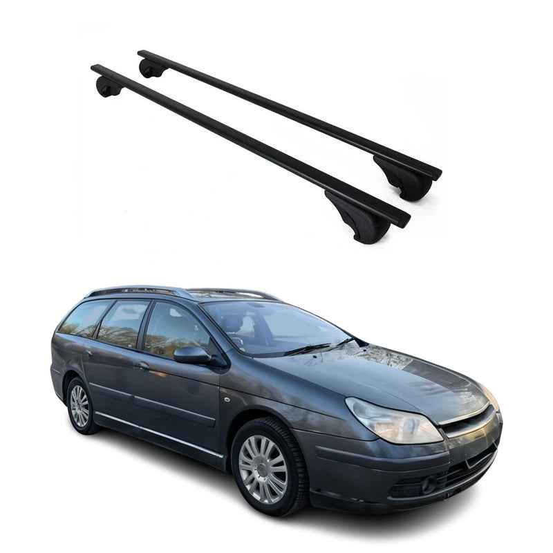 Barres de toit Transversales pour Citroen C5 2001-2008 Break Fer Noir