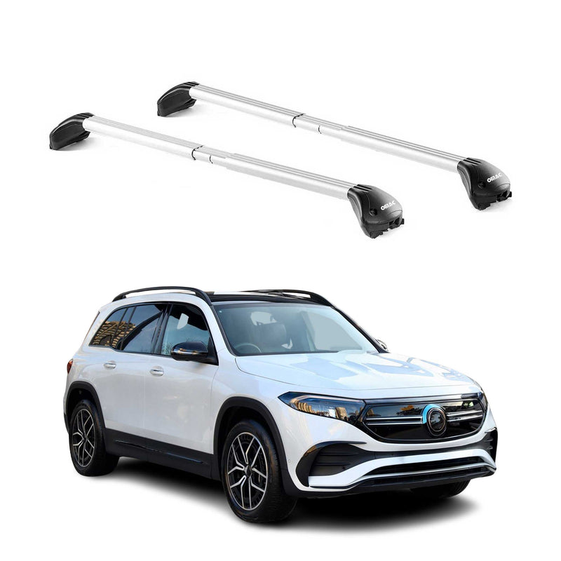 Barres de toit pour Mercedes EQB X243 2021-2025 5P Gris Argenté 2 pièces ABE