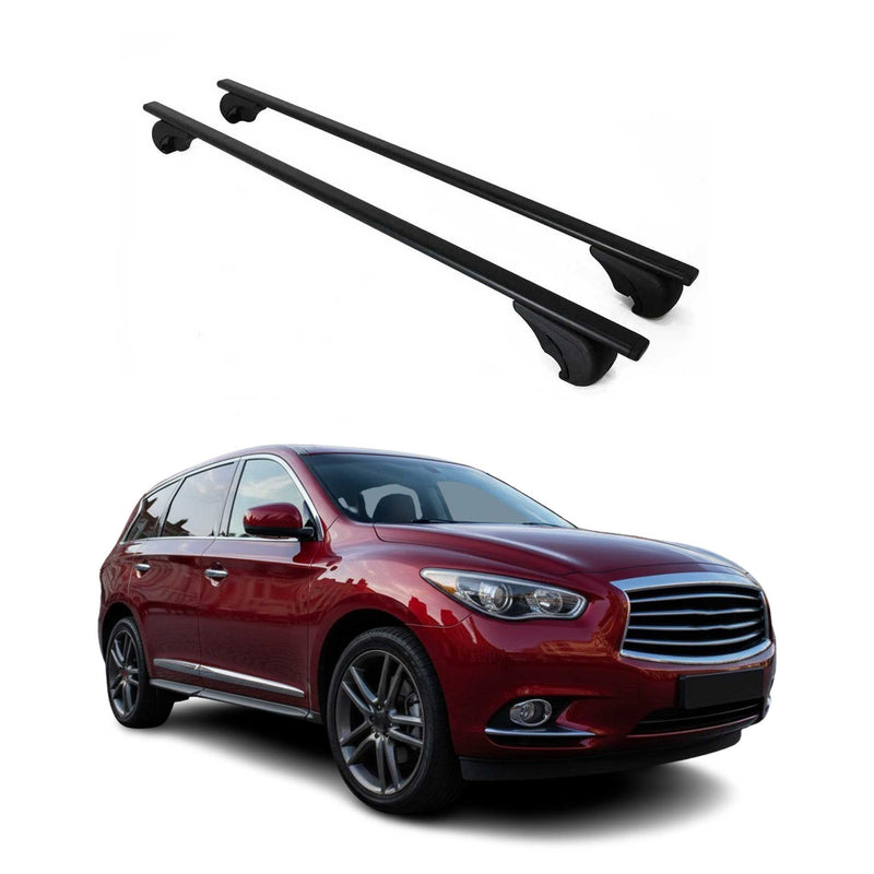Barres de toit Transversales pour Infiniti QX60 2012-2017 Fer Noir