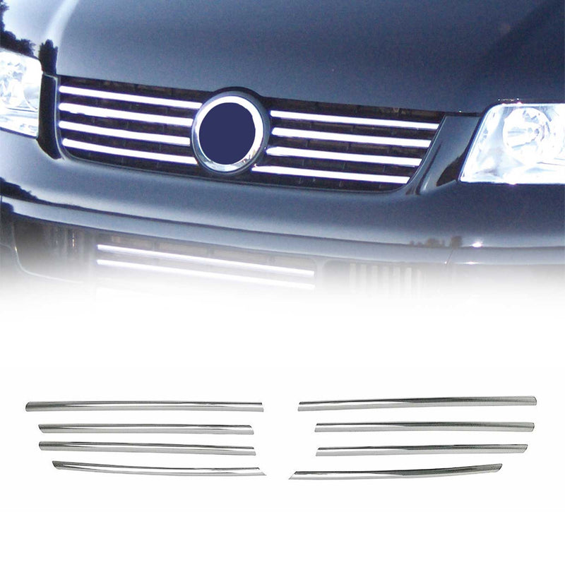 Moulure de Grille de Calandre pour VW Transporter T5 2003-2009 Chromé 2Pcs