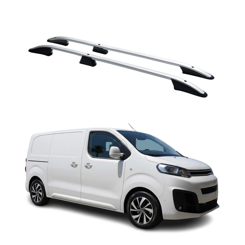 Barres de toit longitudinales pour Citroen Jumpy 2016-2024 L1 Aluminium Gris