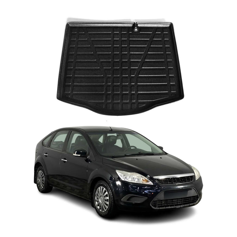 Tapis de Coffre pour Ford Focus mk2 2004-2011 5Portes en TPE Noir 1x
