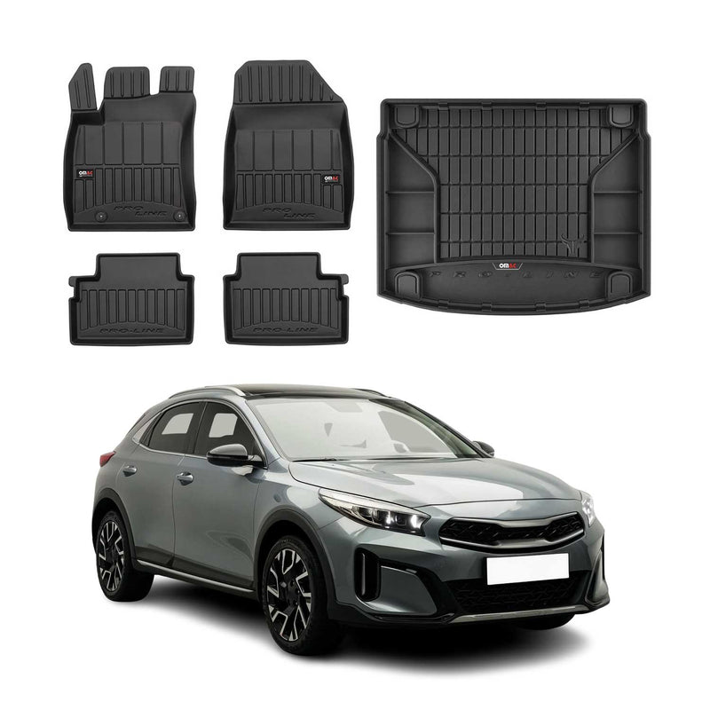Kit Tapis de Sol et Coffre pour Kia XCeed 2019-2022 TPE Noir