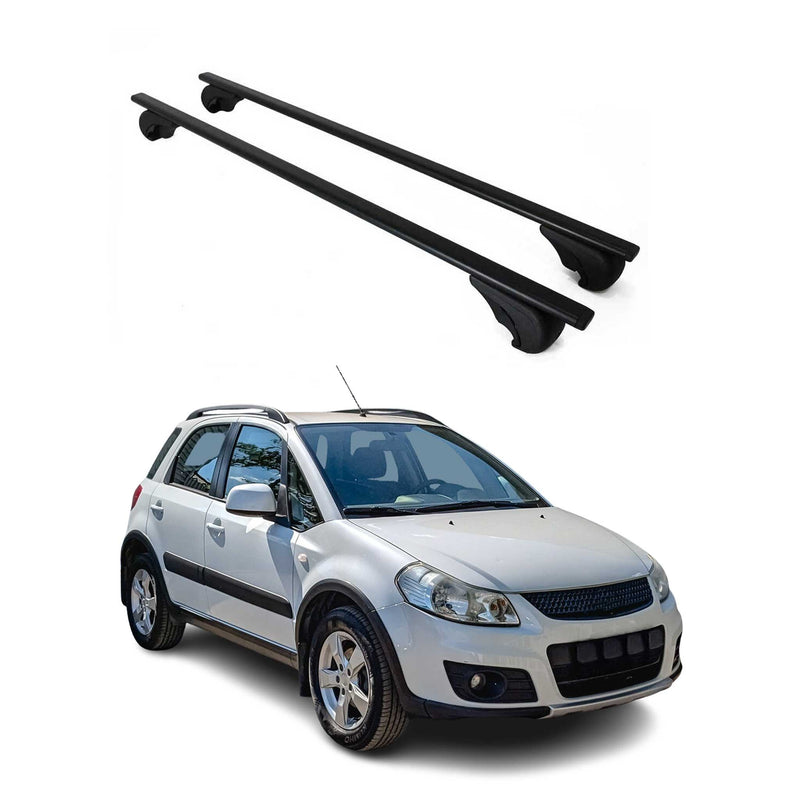 Barres de toit Transversales pour Suzuki SX4 2006-2013 Fer Noir