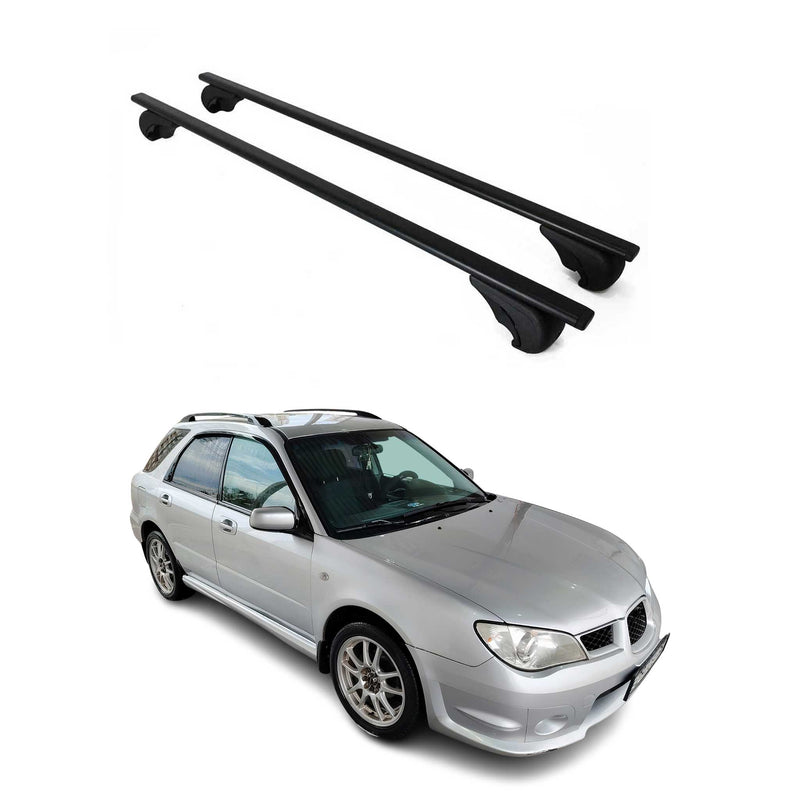 Barres de toit Transversales pour Subaru Impreza Break 2005-2010 Fer Noir