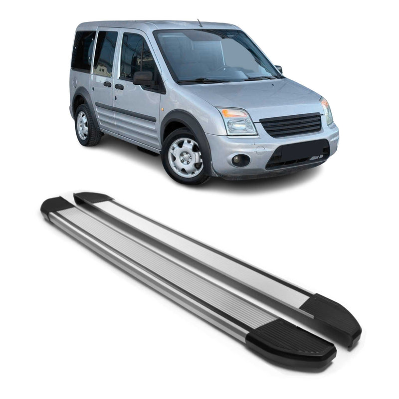 Marchepieds Latéraux pour Ford Connect 2002-2013 Alu Argent L1 Court 2Pcs