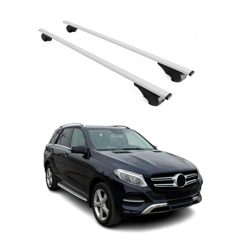 Barres de toit Transversales pour Mercedes GLE W166 2015-2018 Fer Argent