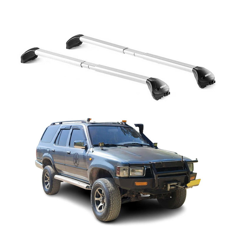 Barres de toit pour Toyota 4 Runner N130 1990-1995 Gris Argenté 2 pièces ABE