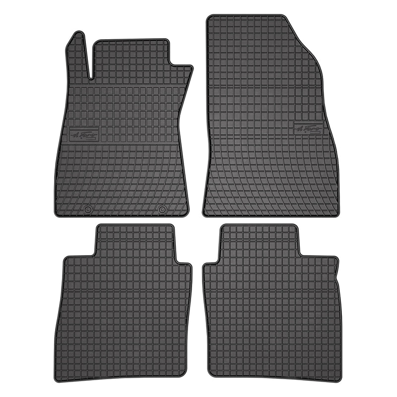 OMAC Tapis de Sol pour Nissan Pulsar 2014-2018 Caoutchouc Noir
