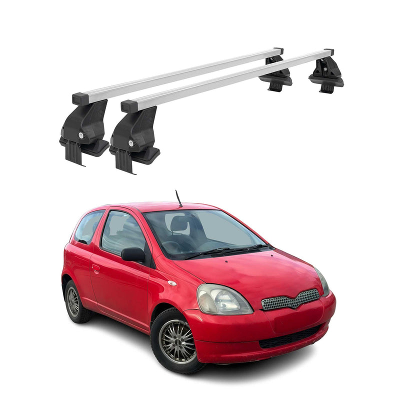 Barres de toit transversales pour Toyota Yaris 1999-2005 Gris