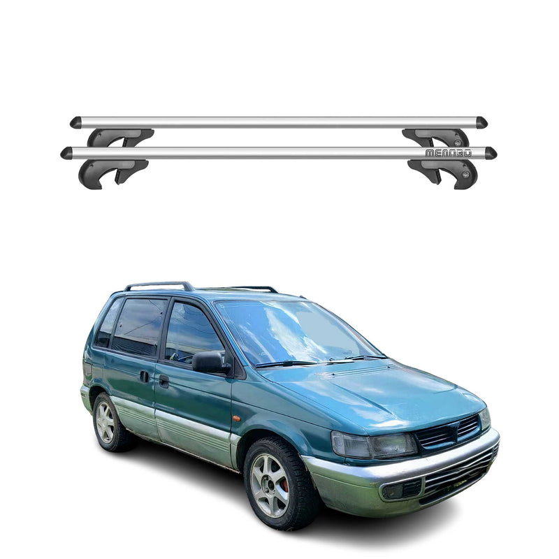 Barres de toit pour Mitsubishi Space Runner 1991-2002 90kg Alu Gris 2x
