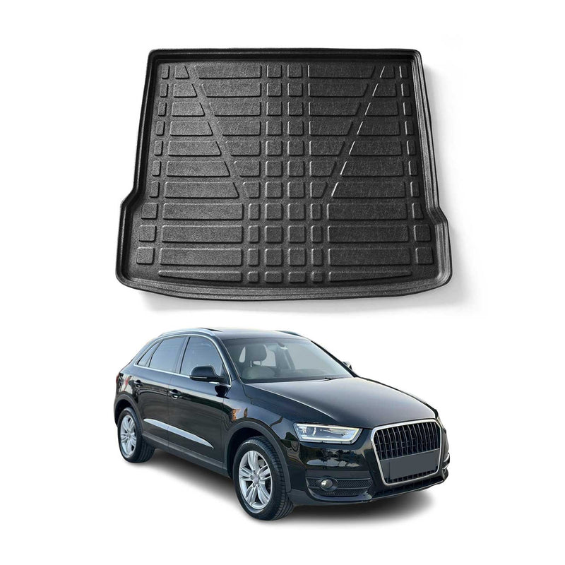 Tapis de coffre pour Audi Q3 8U 2011-2018 caoutchouc TPE Noir