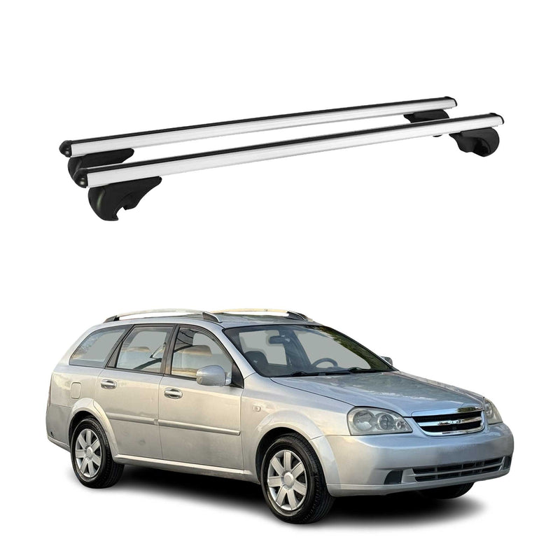 Barres de toit Transversales pour Chevrolet Lacetti 2004-2011 Aluminium Argent