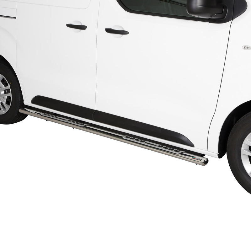 Marchepieds Latéraux pour Peugeot Expert 2016-2025 L1 Acier Inoxydable Argent
