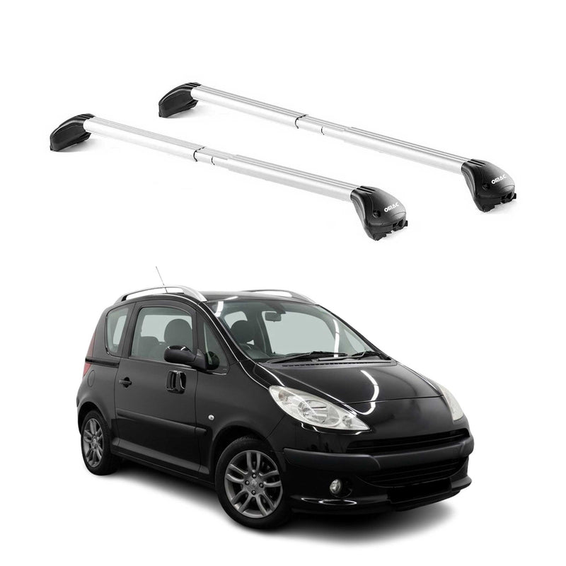 Barres de toit transversales pour Peugeot 1007 2005-2010 Gris Argenté 2x ABE