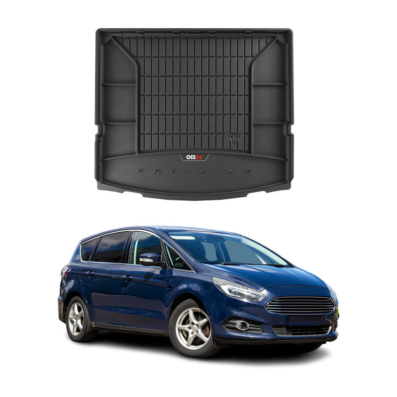 Tapis de Coffre pour Ford S-Max 2015-2022 TPE Noir