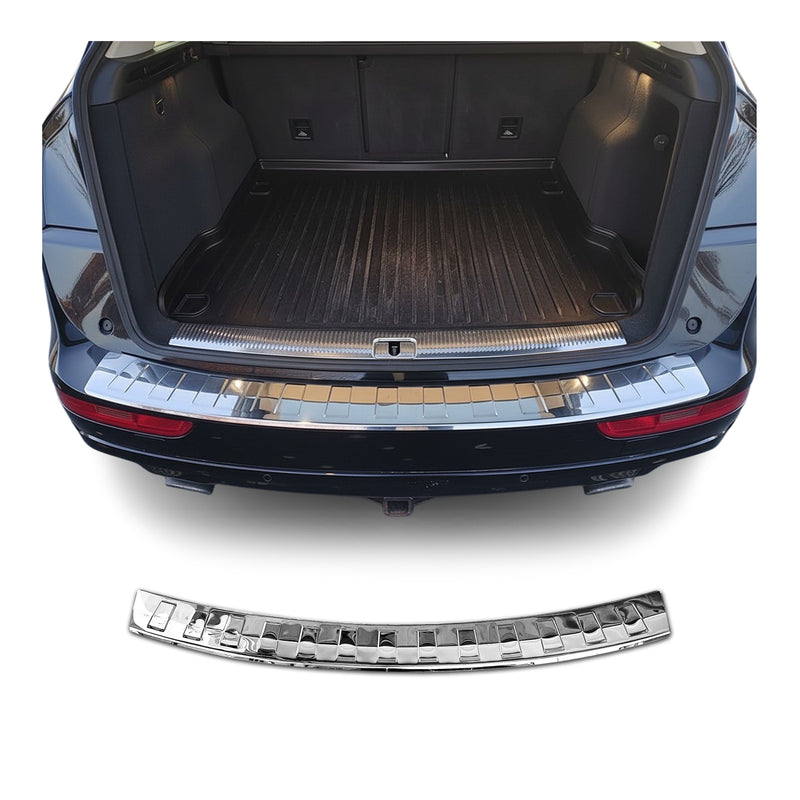 Protection seuil de pare-chocs arriére pour Audi Q5 8RB 2008-2017 Acier Chromé