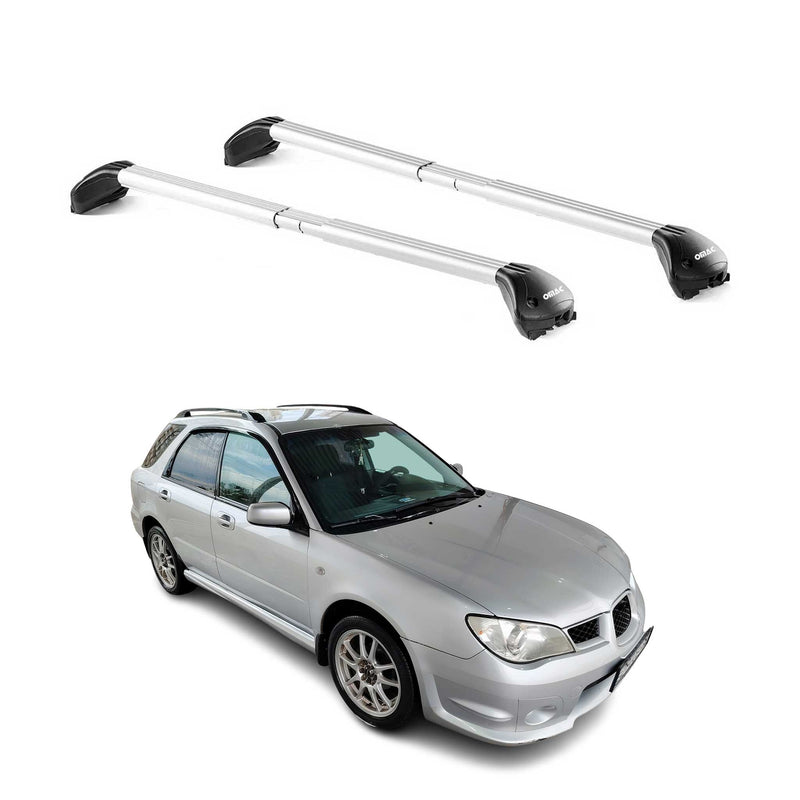 Barres de toit pour Subaru Impreza Wagon 1993-2010 Gris Argenté 2 pièces ABE