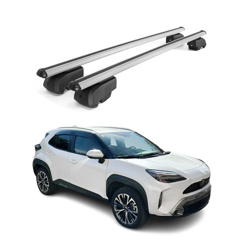 2020-2023 TOYOTA YARIS XP210 CROSS Barres de toit Transversales Alu Gris ABE